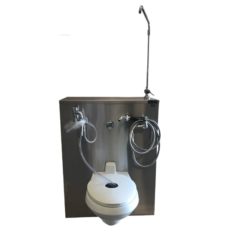 Embalming station with stainless steel construction and water controls Embalming station with stainless steel construction and water controls